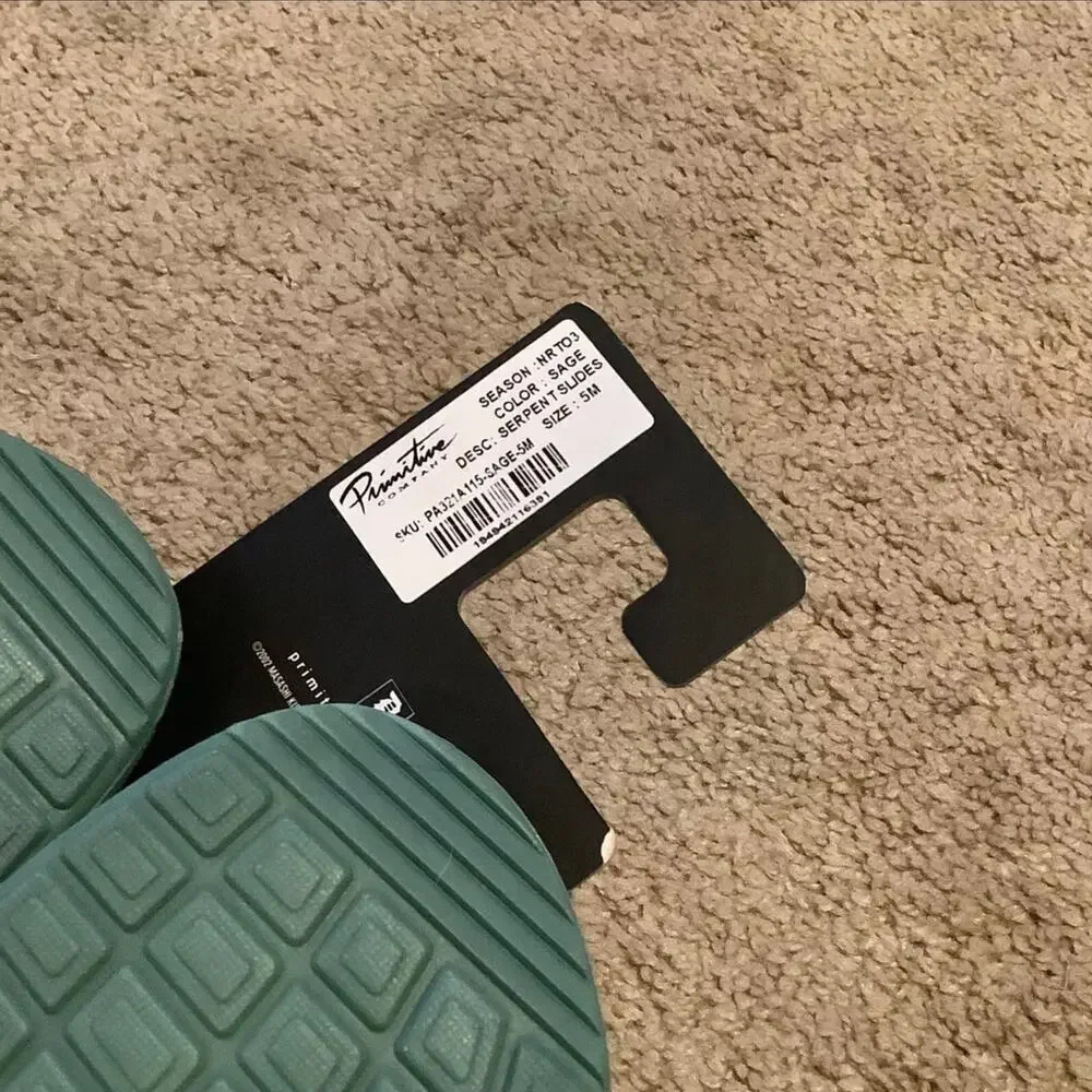 Primitive x Naruto Serpent Slides Sage Green Anime Mens Size‎ 5